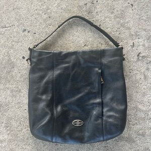 Coach Women's Scout Black Pebble Leather Hobo Bag Saddle Bag